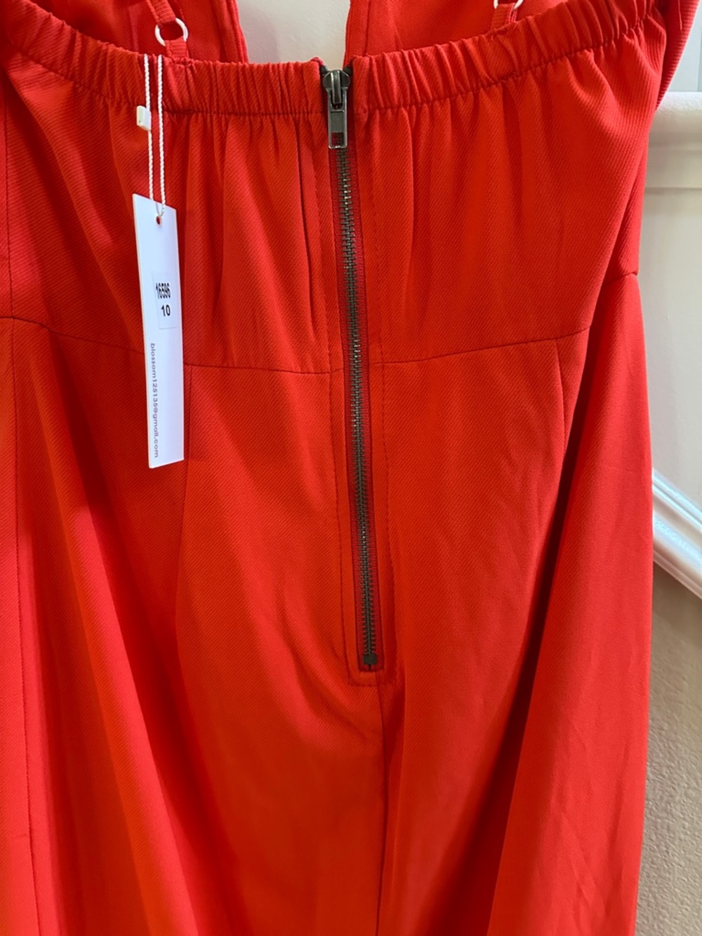Red Strappy Sweetheart Midi Dress - Picture 5 of 7